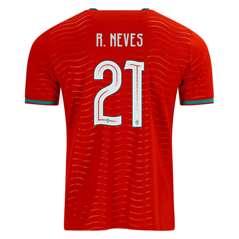 PUMA Men's Portugal R. Neves Home World Cup 2026 Soccer Jersey (Club Red/Green Lagoon)