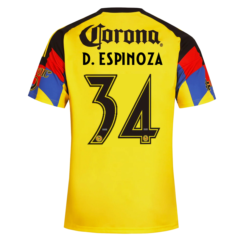 adidas Men's D. Espinoza   Club America Home Jersey 25/26 (Yellow)