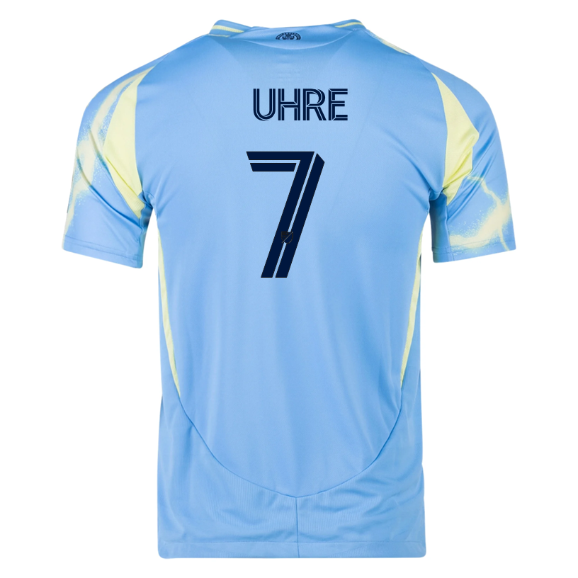adidas Philadelphia Union Mikael Uhre Authentic Away Jersey 25/26 (Blue/Yellow)