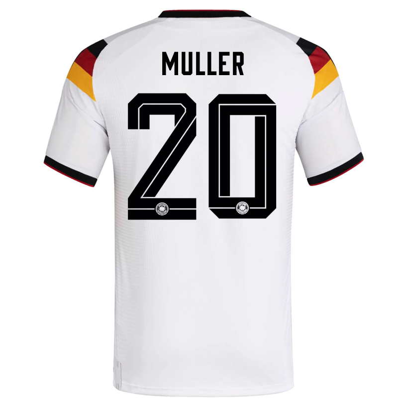adidas Men's Muller Germany Authentic Home World Cup Jersey 2026 (White/Black)