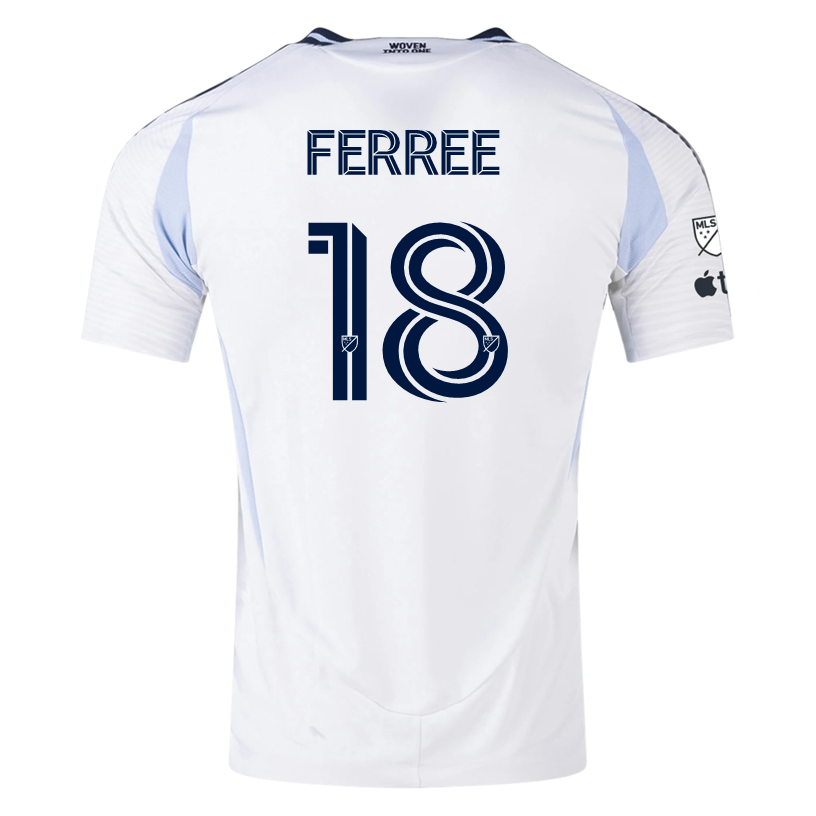 adidas San Diego FC Authentic Duran Ferree Away Jersey 25/26 w/ MLS & Apple Patch (White)