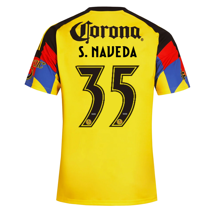 adidas Men's S. Naveda   Club America Home Jersey 25/26 (Yellow)