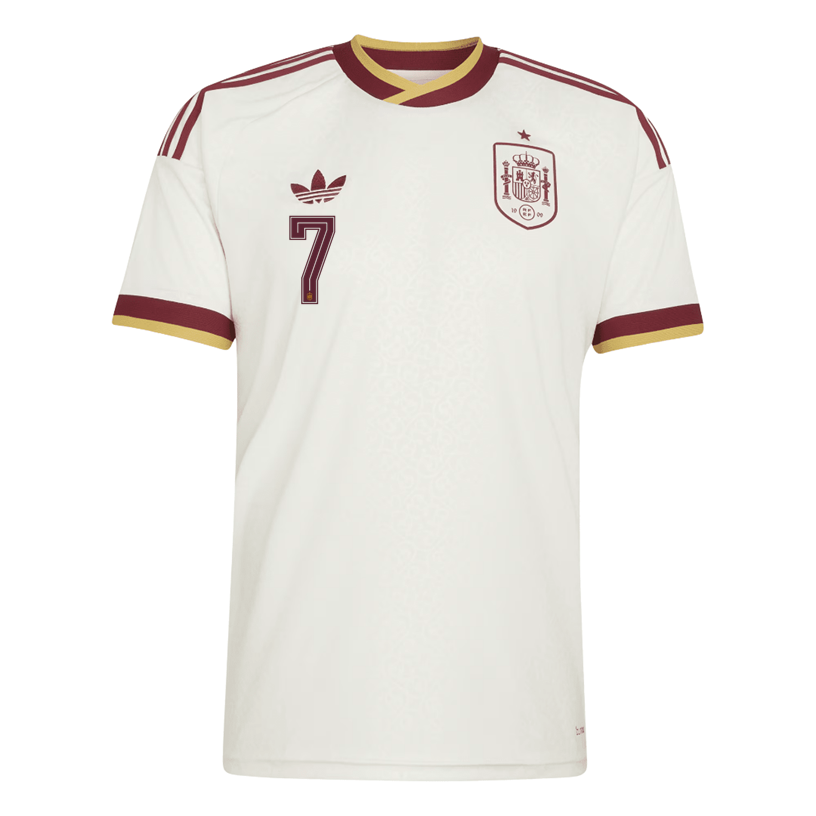 adidas Men's Spain Morata Away Stadium Jersey 2026 (White)