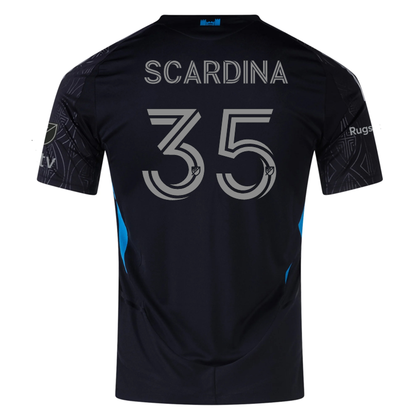 adidas Nick Scardina Charlotte FC Authentic Away Jersey 25/26 (Black)