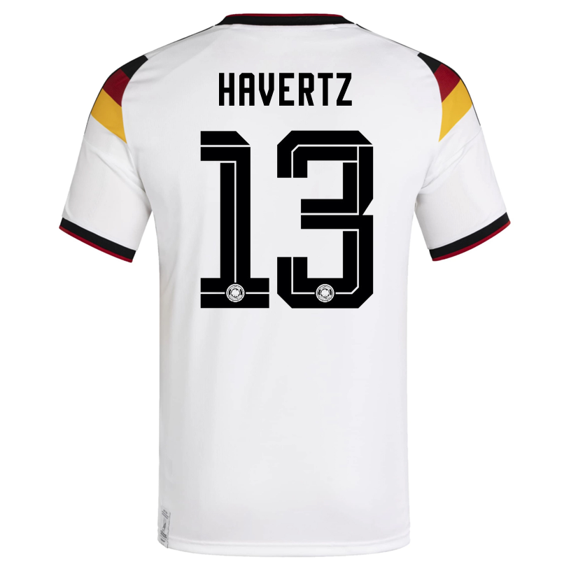adidas Men's Havertz Germany Home World Cup Jersey 2026 (White/Black)
