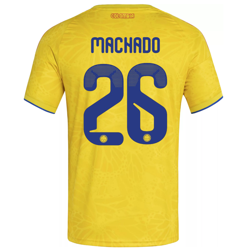 adidas Men's Machado Colombia 2026 Home Jersey (Impact Yellow)