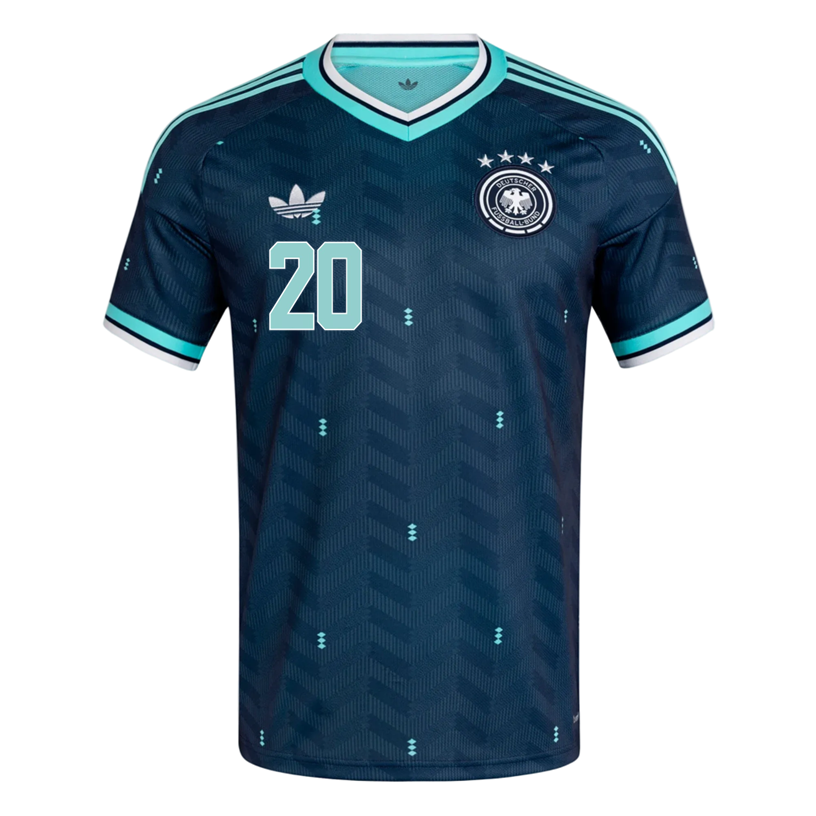 adidas Men's Germany Gnabry Away 2026 Stadium Jersey 2026 (Navy)