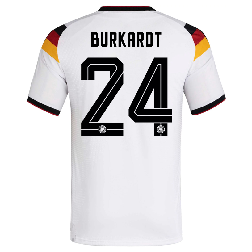 adidas Men's Burkardt Germany Authentic Home World Cup Jersey 2026 (White/Black)