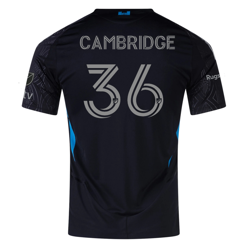 adidas Brandon Cambridge Charlotte FC Authentic Away Jersey 25/26 (Black)