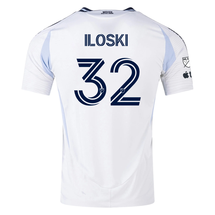 adidas San Diego FC Authentic Milan Iloski Away Jersey 25/26 w/ MLS & Apple Patch (White)