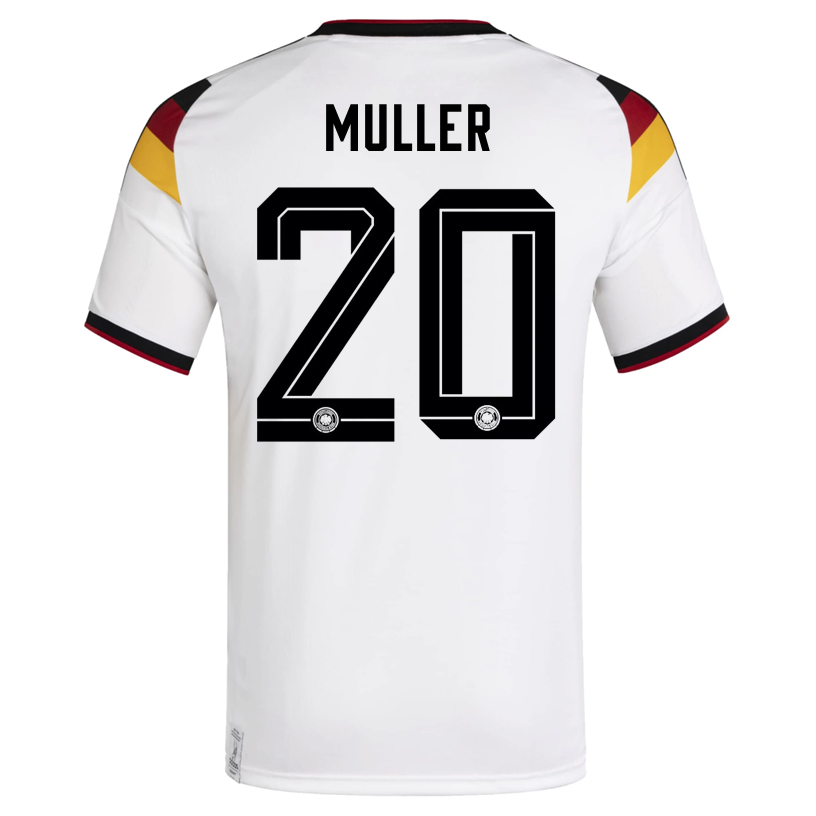 adidas Men's Muller Germany Home World Cup Jersey 2026 (White/Black)