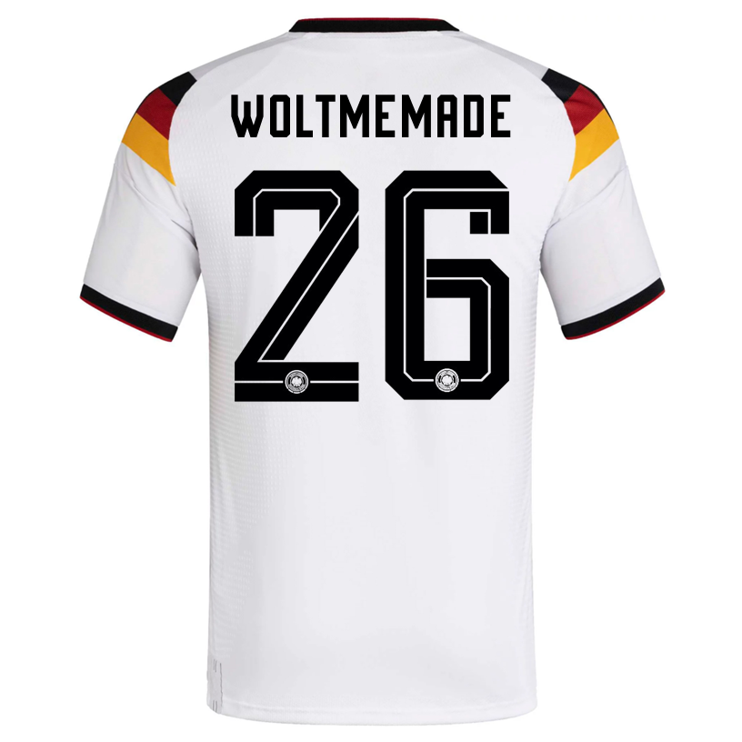 adidas Men's Woltmemade Germany Authentic Home World Cup Jersey 2026 (White/Black)