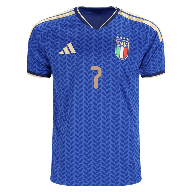 adidas Men's Politano Italy Home Replica Jersey 2026 (Bold Blue)