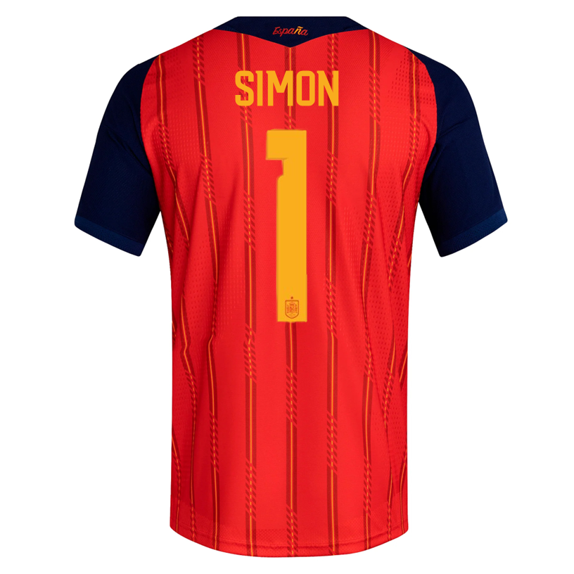 adidas Men's Simon  Spain Authentic World Cup Home Jersey 2026 (Vivid Red)