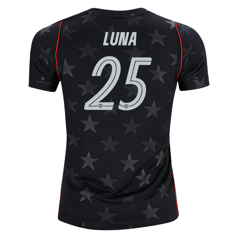Nike Youth Luna United States Away Stadium Jersey 2026 (Dark Obsidian/Pure Platinum)