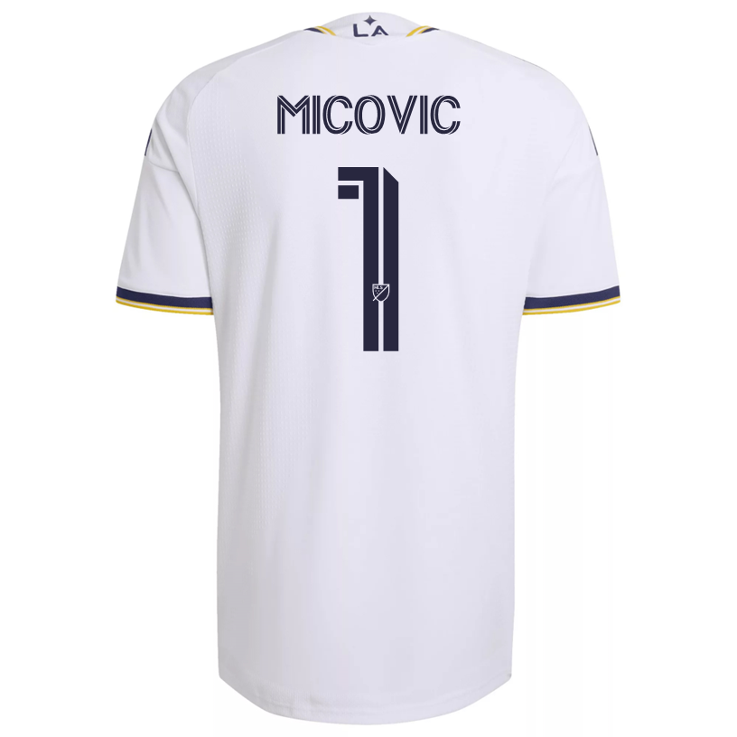 adidas Men's Micovic LA Galaxy Authentic Match Home Jersey 26/27 (White)