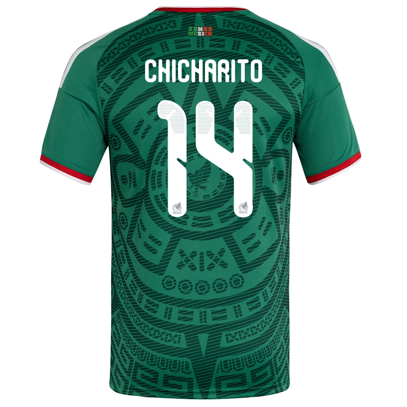 adidas Men's Chicharito Mexico Home 2026 World Cup Jersey (Bold Green)