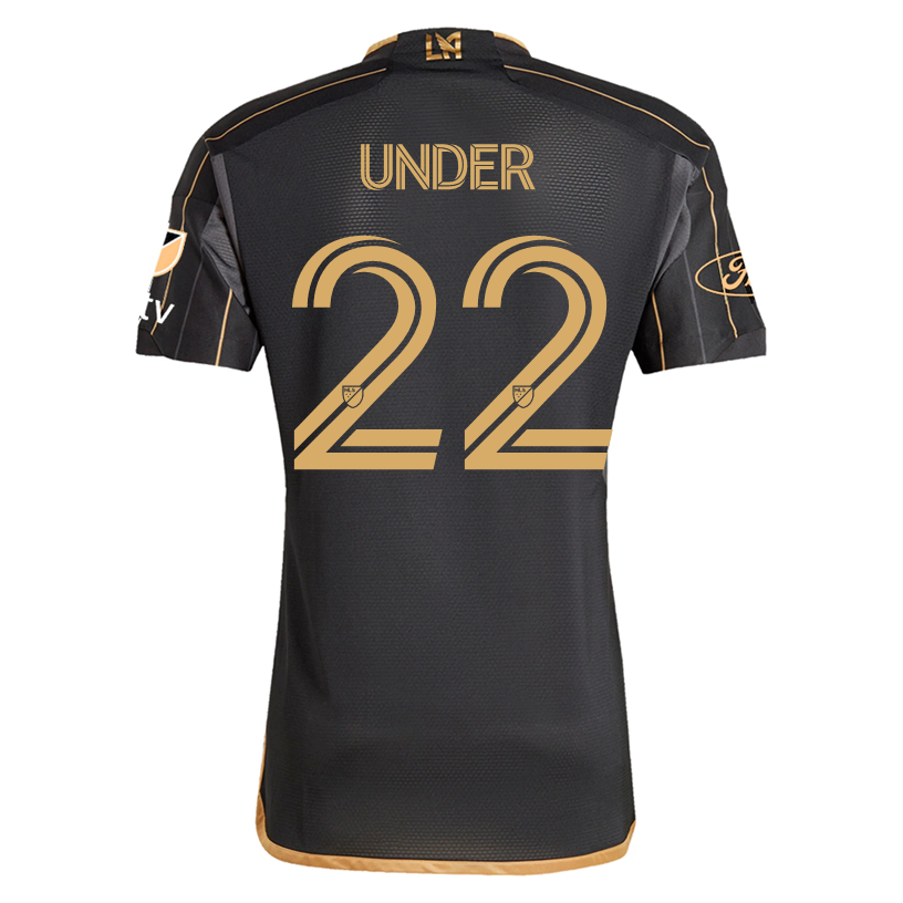 adidas Cengiz Ünder LAFC Home 2025 Jersey w/ MLS + Apple TV + Ford Patches (Black/Gold)