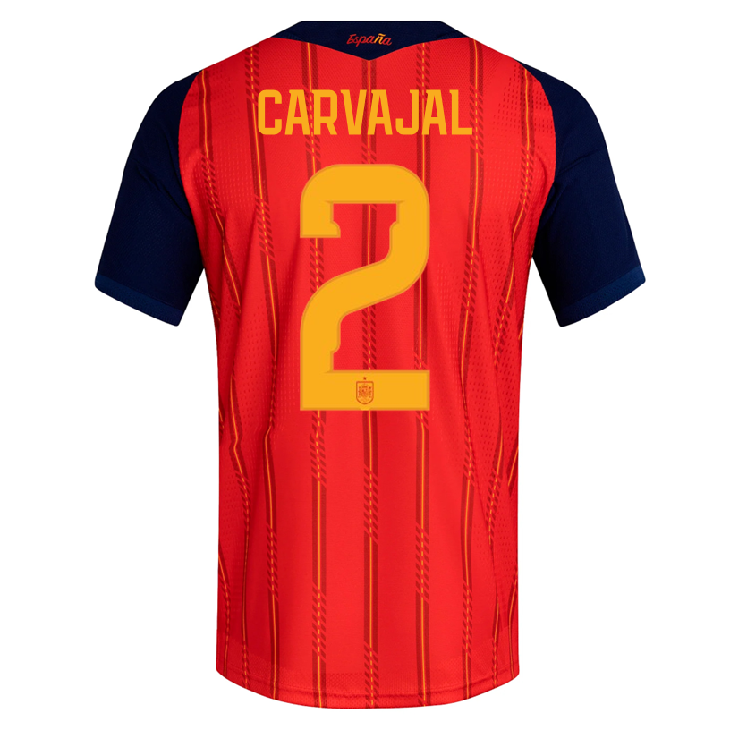 adidas Men's Carvajal  Spain Authentic World Cup Home Jersey 2026 (Vivid Red)