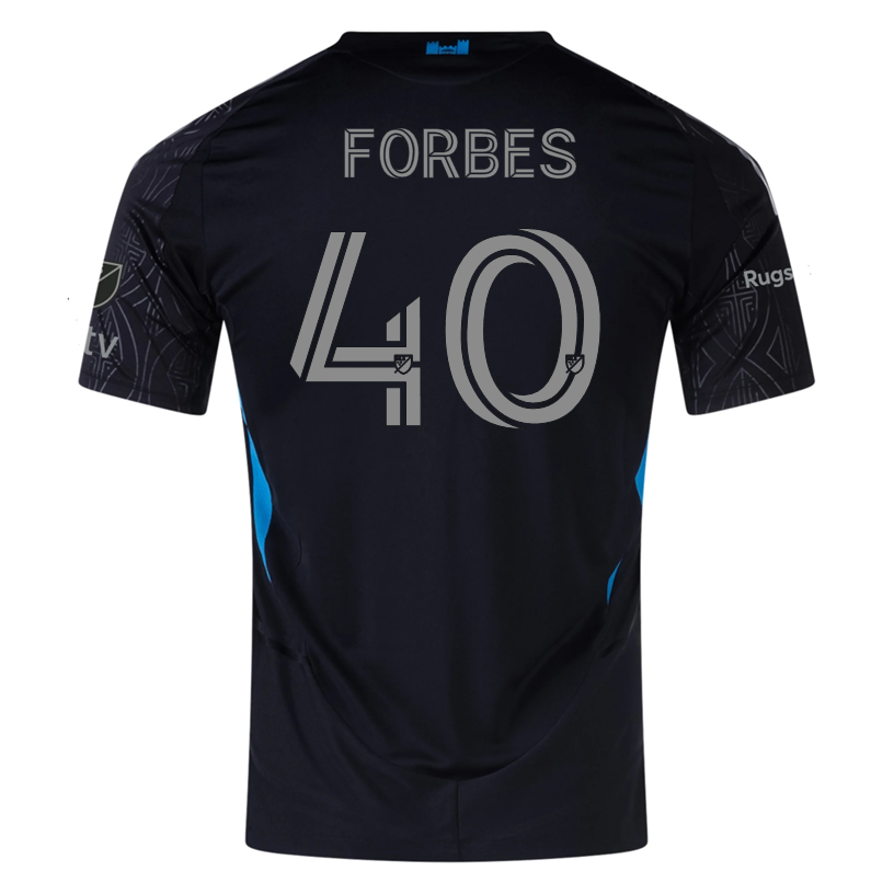 adidas Jahlane Forbes Charlotte FC Authentic Away Jersey 25/26 (Black)