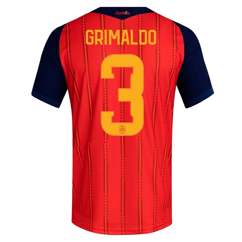 adidas Men's Grimaldo  Spain Authentic World Cup Home Jersey 2026 (Vivid Red)