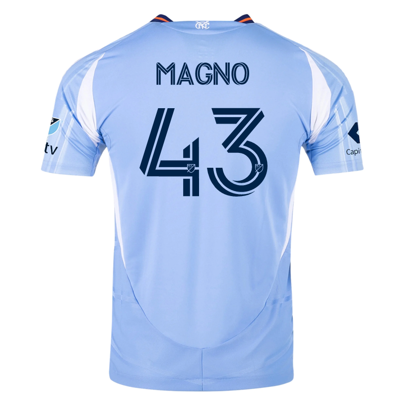 adidas Talles Magno New York City FC Authentic Home Jersey 25/26 w/ MLS Patches (Bahia Light Blue)