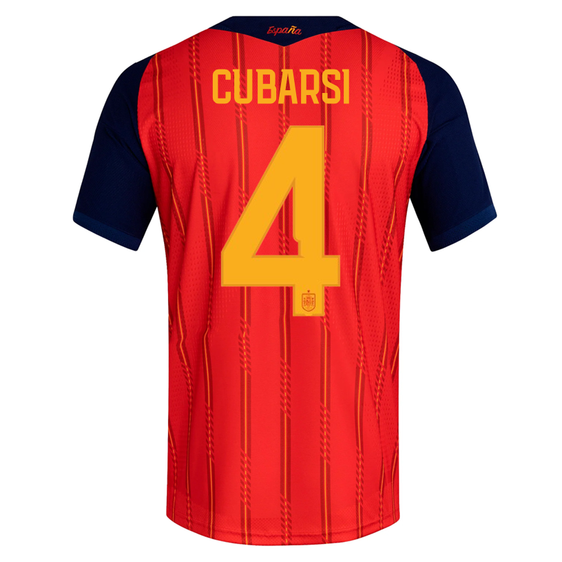 adidas Men's Cubarsi  Spain Authentic World Cup Home Jersey 2026 (Vivid Red)