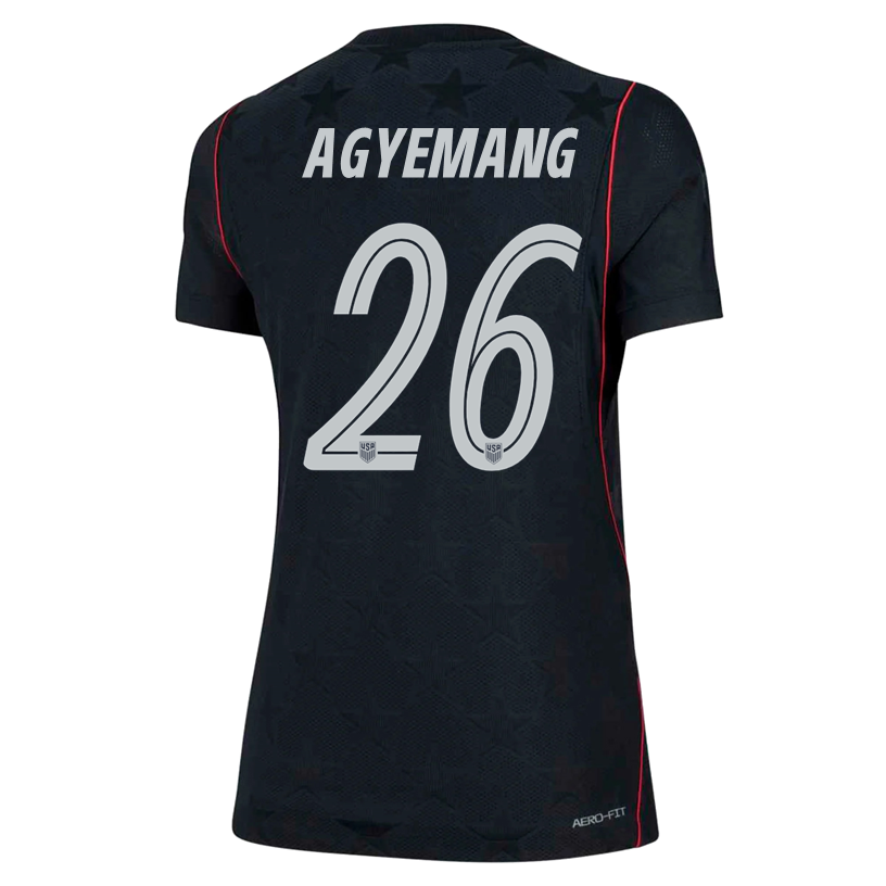 Nike Women’s Agyemang United States Match Authentic Away Jersey 2026 (Dark Obsidian/Pure Platinum)