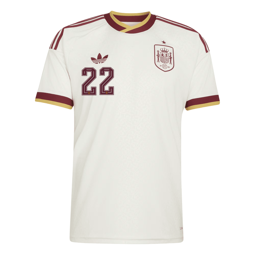 adidas Men's Spain Fermin Away Stadium Jersey 2026 (White)