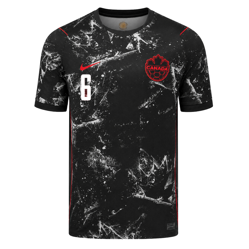 Nike Mens Canada Choiniere Away Stadium Jersey 2026 (Black/Red)