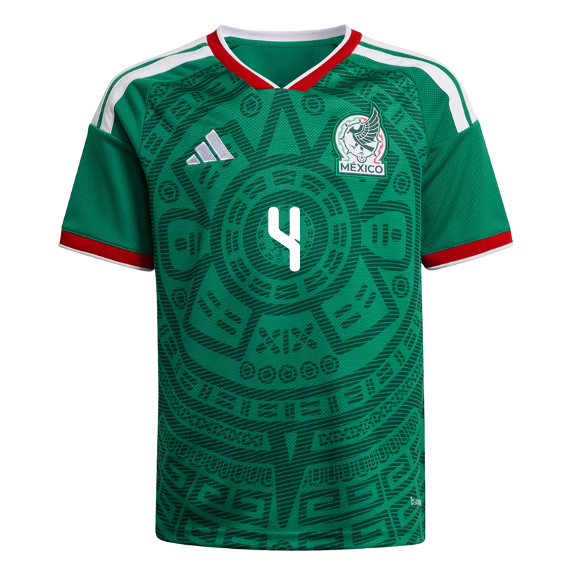 adidas Youth E. Alvarez Mexico 2026 Home World Cup Jersey (Bold Green)