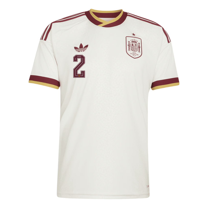 adidas Men's Spain Pedro Porro Away Stadium Jersey 2026 (White)