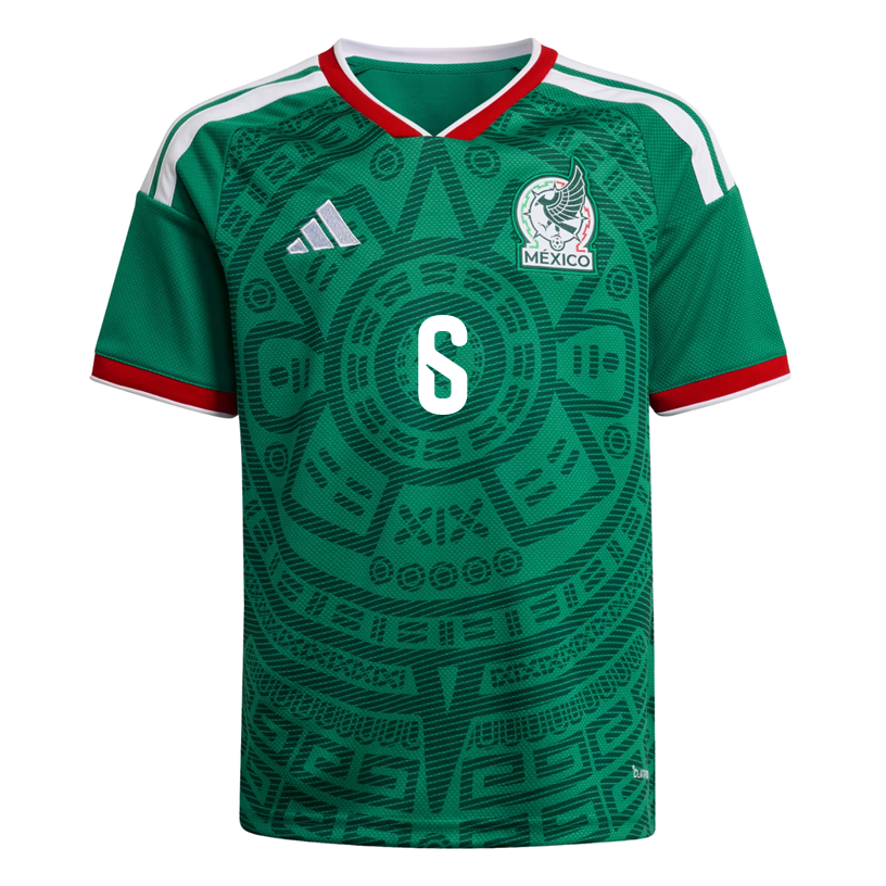 adidas Youth G. Arteaga Mexico 2026 Home World Cup Jersey (Bold Green)