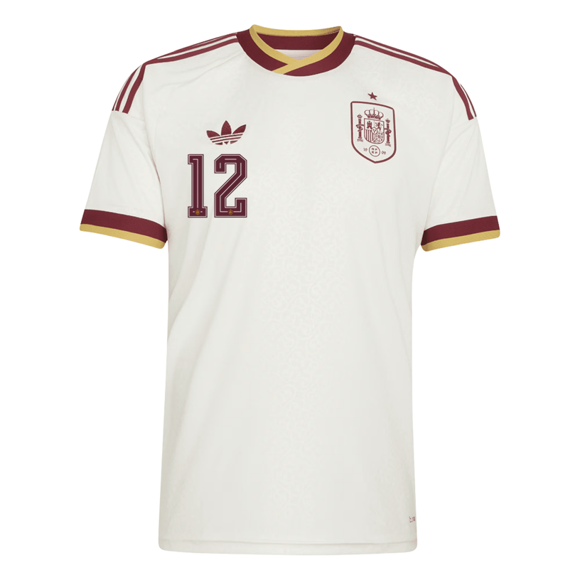 adidas Men's Spain Grimaldo Away Stadium Jersey 2026 (White)