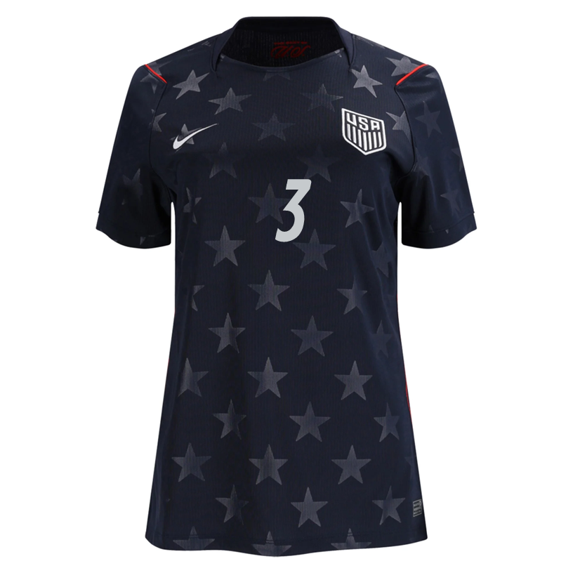 Nike Women’s Richards United States Away Stadium Jersey 2026 (Dark Obsidian/Pure Platinum)