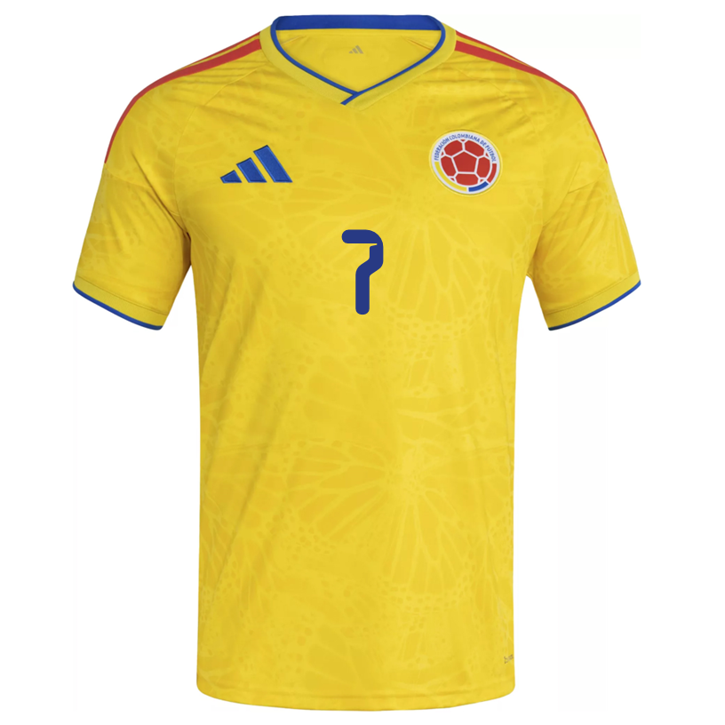 adidas Men's L. Diaz Colombia 2026 Home Jersey (Impact Yellow)