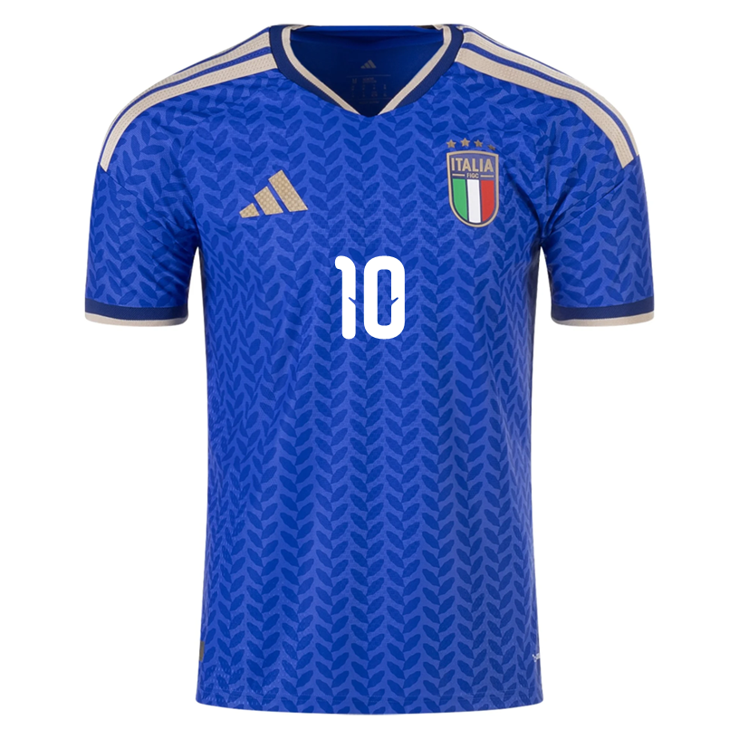 adidas Men's Raspadori Italy 2026 Authentic Home Jersey (Bold Blue)