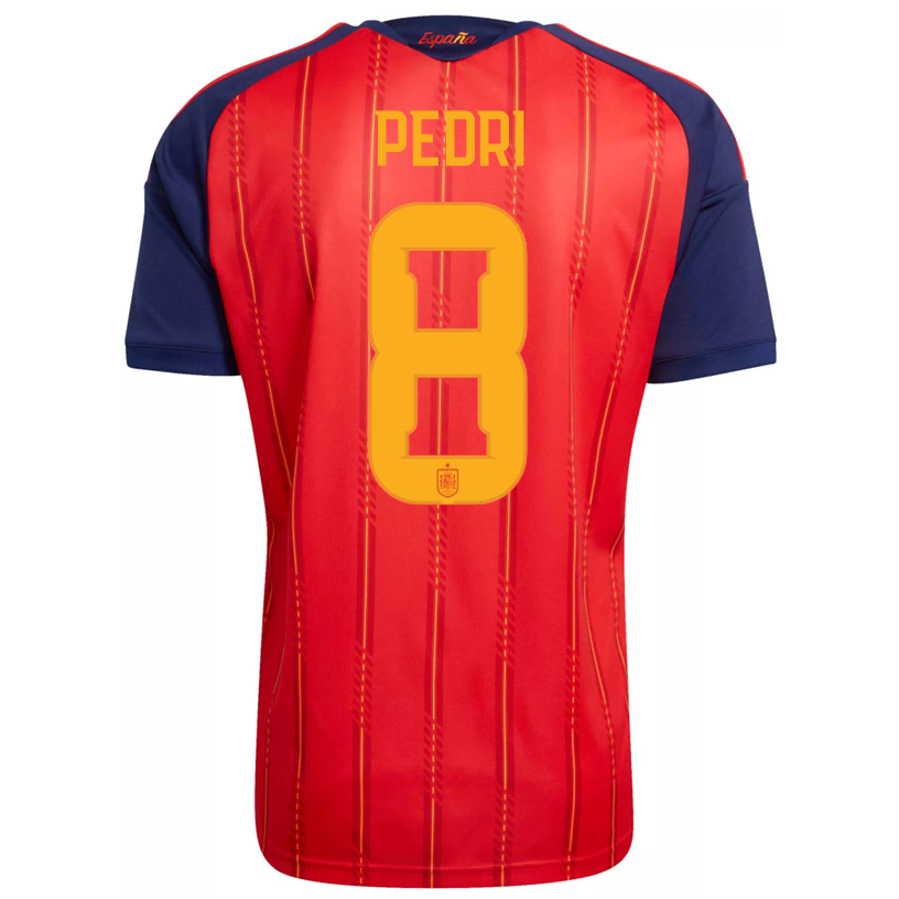 adidas Men's Pedri Spain World Cup Home Jersey 2026 (Vivid Red)
