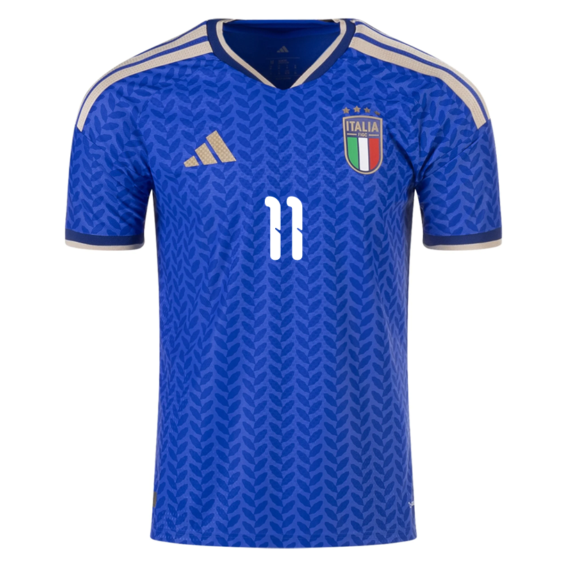 adidas Men's Kean Italy 2026 Authentic Home Jersey (Bold Blue)