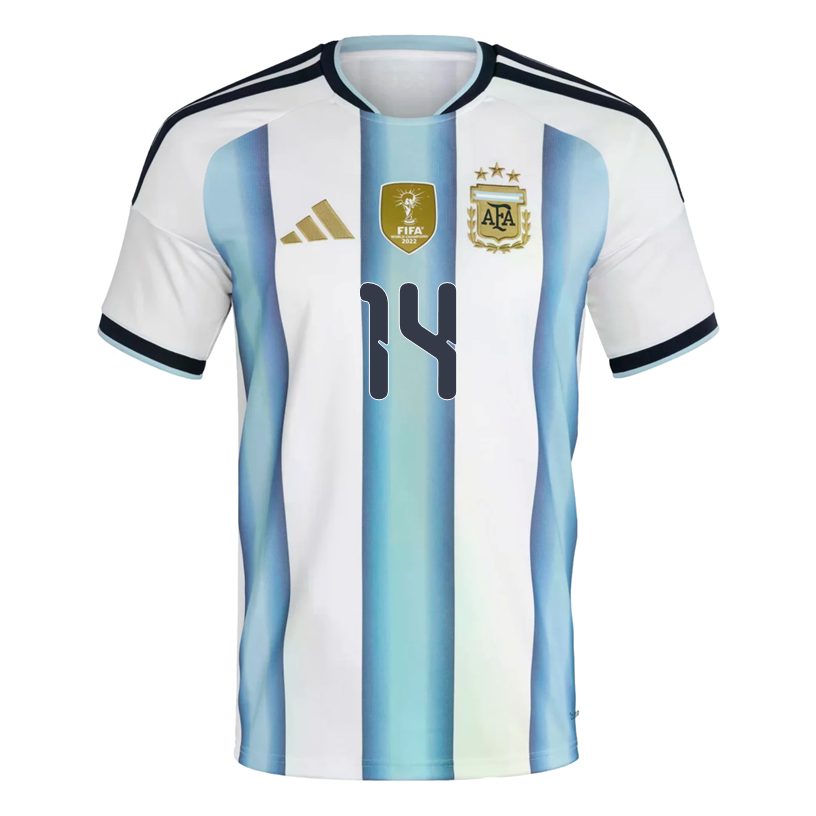 adidas Men's Palacios Argentina 2026 Home World Cup Jersey (White/Icey Light Blue)