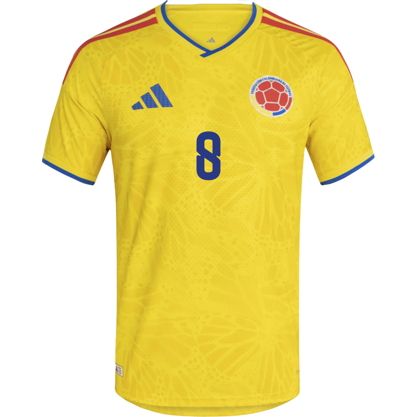 adidas Men's Carrascal Colombia 2026 Authentic Home Jersey (Impact Yellow)