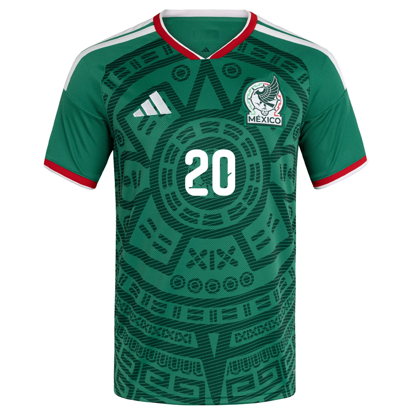 adidas Men's H. Martin Mexico Authentic Home 2026 World Cup Jersey (Bold Green)