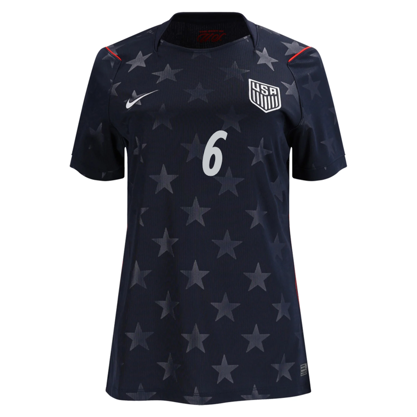 Nike Women’s Musah United States Away Stadium Jersey 2026 (Dark Obsidian/Pure Platinum)