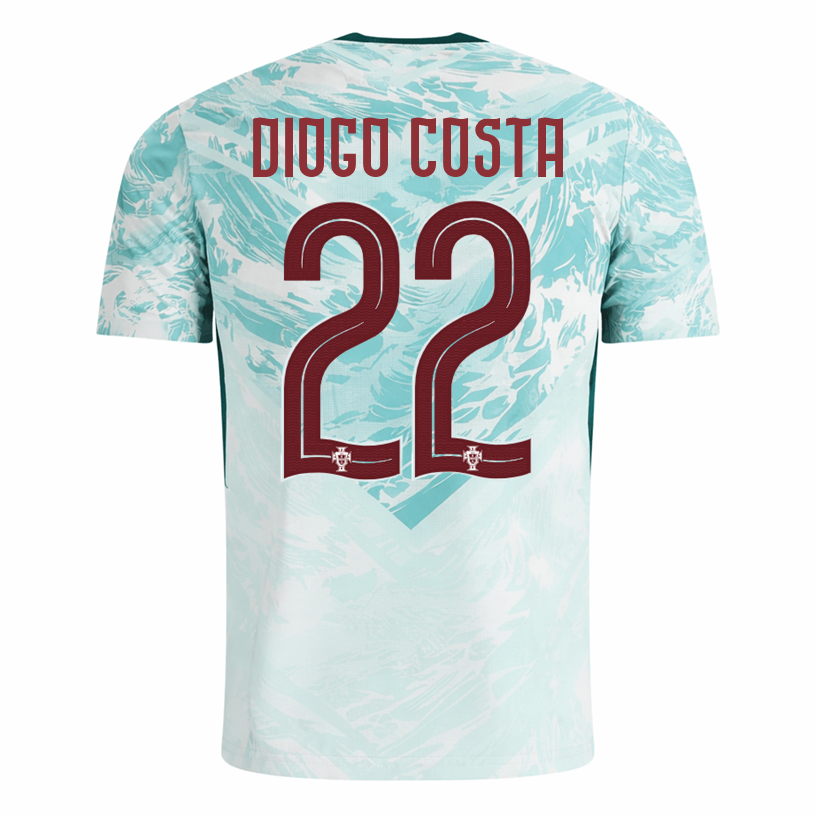 PUMA Men's Diogo Costa Portugal 2026 Authentic Match Away Jersey (White/Green Lagoon)