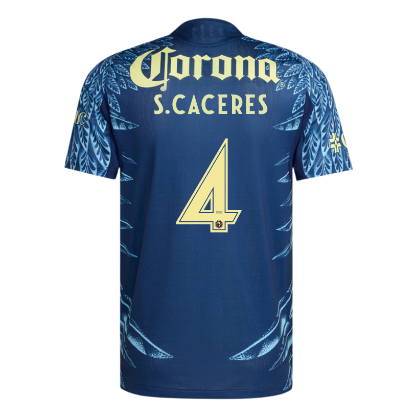 adidas S. Caceres Men's Club América 25/26 Authentic Away Jersey (Blue)