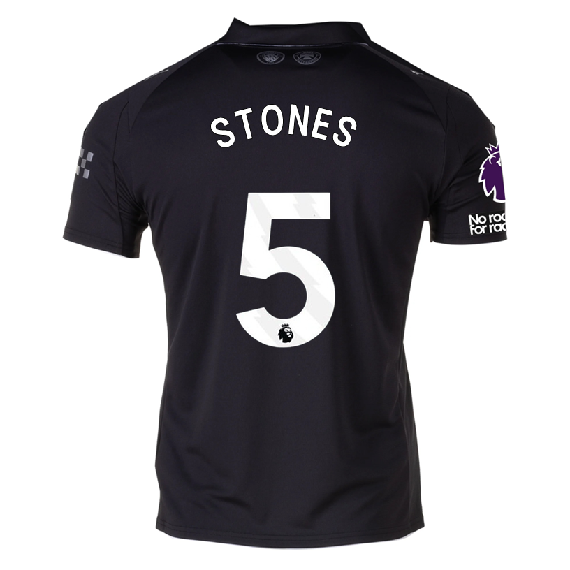 Puma Stones Men&#39;s Manchester City Away Jersey 25/26 w/ NRFR + EPL Patches (Puma Black)