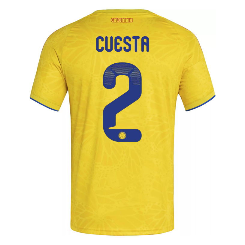 adidas Men's Cuesta Colombia 2026 Authentic Home Jersey (Impact Yellow)