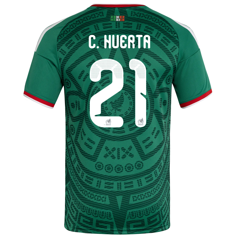 adidas Men's   C.  Huerta Mexico Home 2026 World Cup Jersey (Bold Green)