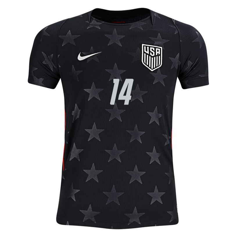 Nike Youth Weah United States Away Stadium Jersey 2026 (Dark Obsidian/Pure Platinum)