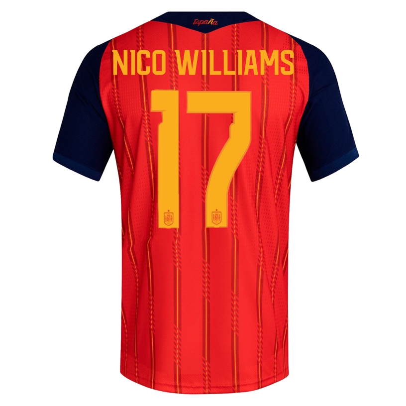 adidas Men's Nico Williams Spain Authentic World Cup Home Jersey 2026 (Vivid Red)